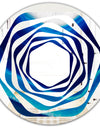 Blue Slice agate crystal - Modern Round or Oval Wall Mirror - Whirl