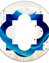 Blue Slice agate crystal - Modern Round or Oval Wall Mirror - Quatrefoil