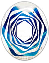 Blue Slice agate crystal - Modern Round or Oval Wall Mirror - Whirl