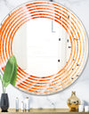 Kazakhstan Red agate macro - Modern Round or Oval Wall Mirror - Wave