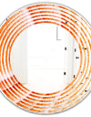 Kazakhstan Red agate macro - Modern Round or Oval Wall Mirror - Wave