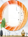 Kazakhstan Red agate macro - Modern Round or Oval Wall Mirror - Triple C