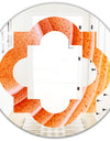 Kazakhstan Red agate macro - Modern Round or Oval Wall Mirror - Quatrefoil