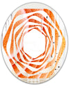Kazakhstan Red agate macro - Modern Round or Oval Wall Mirror - Whirl