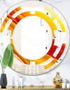 Kazakhstan Brown agate macro - Modern Round or Oval Wall Mirror - Space