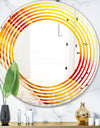 Kazakhstan Brown agate macro - Modern Round or Oval Wall Mirror - Wave
