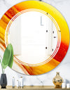 Kazakhstan Brown agate macro - Modern Round or Oval Wall Mirror - Triple C