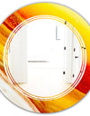 Kazakhstan Brown agate macro - Modern Round or Oval Wall Mirror - Triple C
