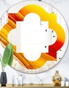 Kazakhstan Brown agate macro - Modern Round or Oval Wall Mirror - Quatrefoil
