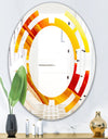 Kazakhstan Brown agate macro - Modern Round or Oval Wall Mirror - Space