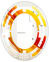 Kazakhstan Brown agate macro - Modern Round or Oval Wall Mirror - Space