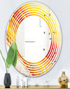 Kazakhstan Brown agate macro - Modern Round or Oval Wall Mirror - Wave