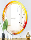 Kazakhstan Brown agate macro - Modern Round or Oval Wall Mirror - Triple C