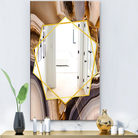 Piece Of Polished Agate Texture - Modern Mirror - Frameless Contemporary Wall Mirror