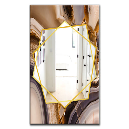 Piece Of Polished Agate Texture - Modern Mirror - Frameless Contemporary Wall Mirror
