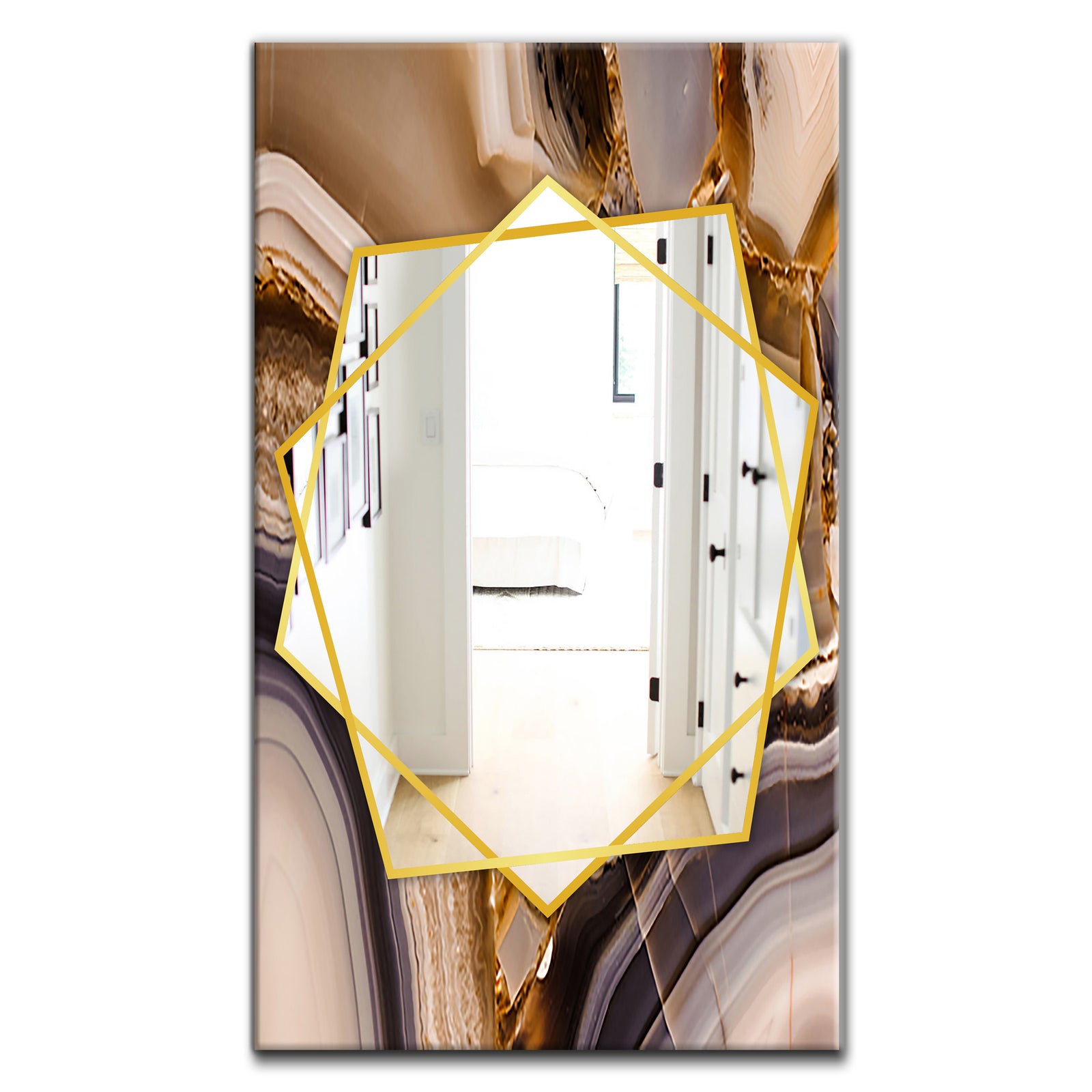 Piece Of Polished Agate Texture - Modern Mirror - Frameless Contemporary Wall Mirror