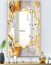 Natural Brown Agate With Macro Crystals - Modern Mirror - Frameless Contemporary Wall Mirror