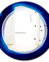 Slice of blue agate crystal - Modern Round or Oval Wall Mirror - Triple C