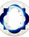 Slice of blue agate crystal - Modern Round or Oval Wall Mirror - Quatrefoil