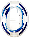 Slice of blue agate crystal - Modern Round or Oval Wall Mirror - Space