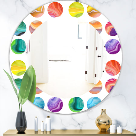 Circular Dance 1 - Modern Vanity Mirror - Frameless Oval or Round Wall Mirror