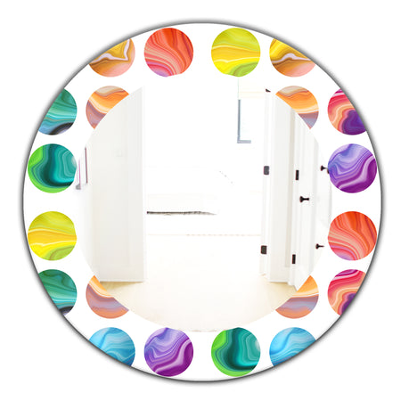Circular Dance 1 - Modern Vanity Mirror - Frameless Oval or Round Wall Mirror