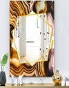 Pink Brown Turritella Agate Pattern - Modern Mirror - Frameless Contemporary Wall Mirror