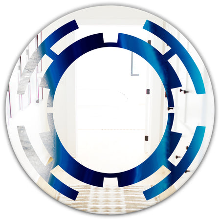 Crystal Stones - Modern Round or Oval Wall Mirror - Space