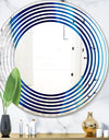 Crystal Stones - Modern Round or Oval Wall Mirror - Wave
