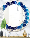 Crystal Stones - Modern Round or Oval Wall Mirror - Leaves