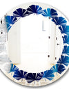Crystal Stones - Modern Round or Oval Wall Mirror - Leaves
