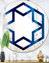Crystal Stones - Modern Round or Oval Wall Mirror - Hexagon Star