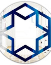 Crystal Stones - Modern Round or Oval Wall Mirror - Hexagon Star