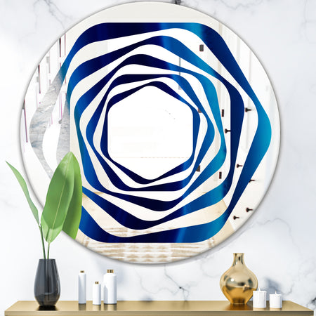 Crystal Stones - Modern Round or Oval Wall Mirror - Whirl
