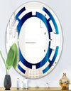 Crystal Stones - Modern Round or Oval Wall Mirror - Space