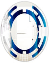 Crystal Stones - Modern Round or Oval Wall Mirror - Space