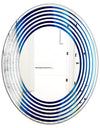Crystal Stones - Modern Round or Oval Wall Mirror - Wave