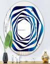 Crystal Stones - Modern Round or Oval Wall Mirror - Whirl