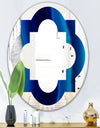 Crystal Stones - Modern Round or Oval Wall Mirror - Quatrefoil