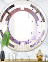 Crystal Dendrite macro - Modern Round or Oval Wall Mirror - Space