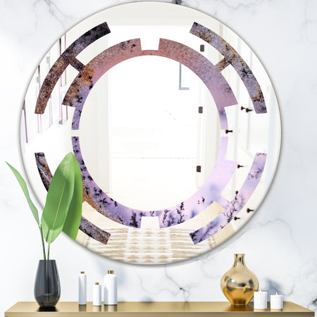 Crystal Dendrite macro - Modern Round or Oval Wall Mirror - Space