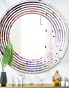 Crystal Dendrite macro - Modern Round or Oval Wall Mirror - Wave