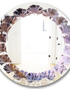 Crystal Dendrite macro - Modern Round or Oval Wall Mirror - Leaves