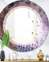 Crystal Dendrite macro - Modern Round or Oval Wall Mirror - Triple C