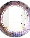 Crystal Dendrite macro - Modern Round or Oval Wall Mirror - Triple C