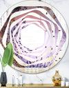 Crystal Dendrite macro - Modern Round or Oval Wall Mirror - Whirl