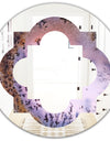 Crystal Dendrite macro - Modern Round or Oval Wall Mirror - Quatrefoil