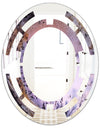 Crystal Dendrite macro - Modern Round or Oval Wall Mirror - Space