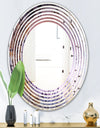 Crystal Dendrite macro - Modern Round or Oval Wall Mirror - Wave