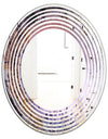 Crystal Dendrite macro - Modern Round or Oval Wall Mirror - Wave